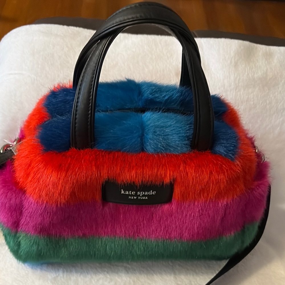 Kate Spade Multicolor Faux Fur Handbag